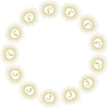 Woman face witchcraft frame. Halloween template. Simple template element vector