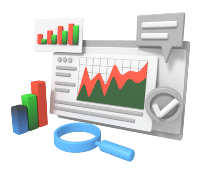 3d Renderização do dados analytics e Estatisticas png