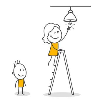 Helping Hands The Rise of Togetherness and Joy Through Shared Tasks Within the Family. vector