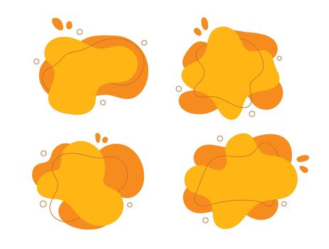 Design element blob bubble yellow vector