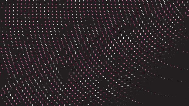 Modern Geometric Dotted Abstract Pattern Background in Black and Pink with Curved Wave Shapes for Wallpaper Banner and Stylish Graphic Design vector