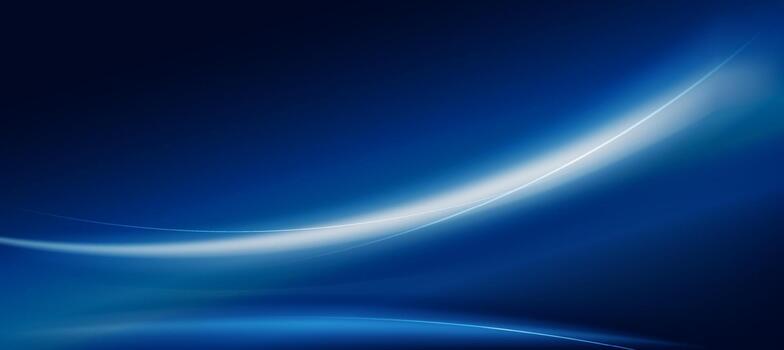 Abstract blue glow curve lines on dark blue background vector