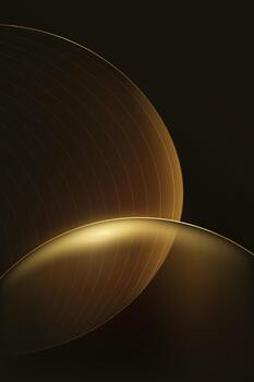 Modern Luxury gold curve lines on black background, abstract elegant background for branding presentation vector