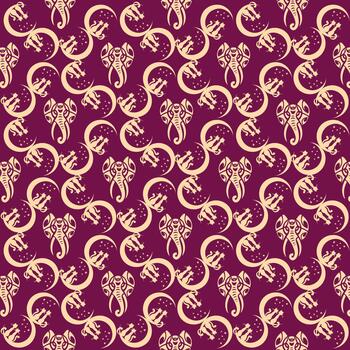 Patterns that continue with a combination of drawings from animal shapes vector