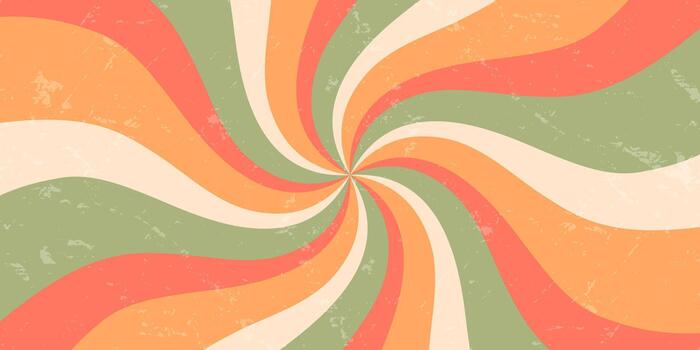 maravilloso retro Dom Estallar remolino antecedentes usos un resumen Estallar y ondulado efecto con un fuerte grunge textura. naranja y amarillo Dom rayos crear un Brillo Solar sensación en esta único horizontal y2k estilo, vector