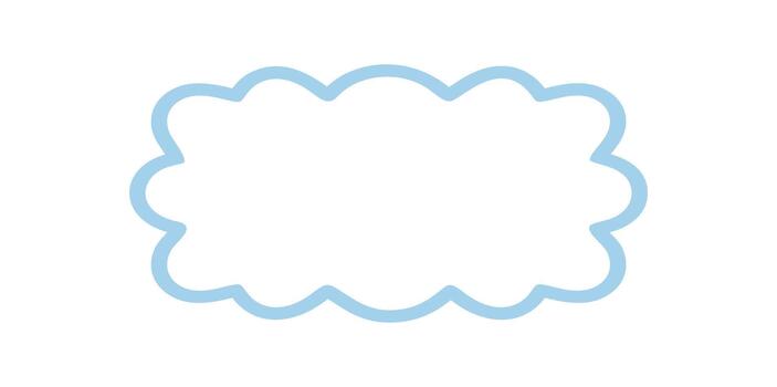 Groovy wavy outline forms a scallop rectangle border with retro and curvy bubble frame style. Unique doodle look in y2k and graphic background for playful stylish creative uses. vector