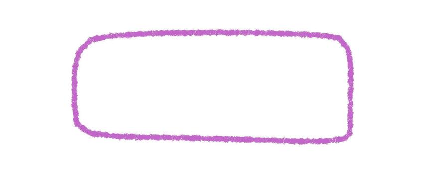 Hand drawn pastel crayon rectangle frame outline in organic style. This border serves as a box banner for text and background in a modern illustration. Graphic element perfect for creative vector