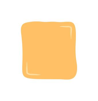 mano dibujado ondulado pegatina caja en orgánico estilo con blanco etiqueta y suave marco. moderno Insignia como citar o habla elemento en sutil fondo, Perfecto para memorándum o creativo comentario modelo. vector