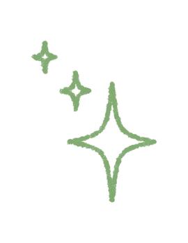 lápiz de color contorno estrella elemento en verde con festivo brillar y sutil brillar. magia Chispa - chispear y Estallar modelo crear un Fuegos artificiales símbolo motivo, Perfecto para fiesta decoración o juguetón Arte acento. vector