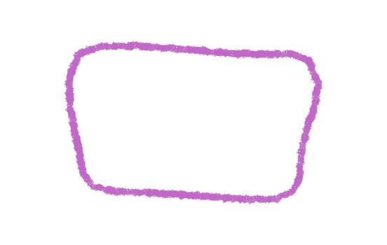 Organic wavy crayon quote frame and border in hand drawn sketch style. Soft contour creates rectangle background for text or quotation box. Creative format adds playful detail to modern art vector