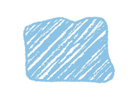 Blue chalk squiggle diagonal quote frame with handdrawn border and rectangle background. Fluid scribble and box graphic create modern art template. Perfect for creative design or text layout. vector