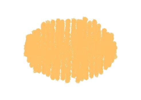 Chalk scribble oval sticker badge appears in a highlight, hand drawn sketch style. Round textbox and banner with orange chalk background, box shape, and text label for modern graphic design. vector