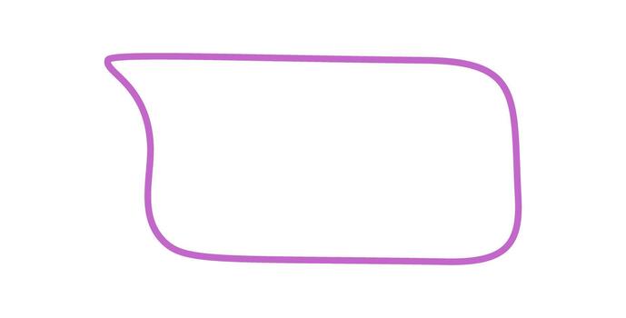 mano dibujado habla burbuja caja con orgánico contorno estilo formas un suave rectángulo. hablar y charla mensaje concepto en redondo forma, ideal para conversacion o comentario caja de texto, moderno contorno diseño. vector