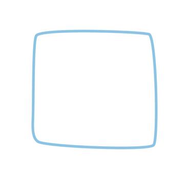 dibujado a mano citar caja forma con fluido contorno en un suave azul antecedentes. esta habla globo hechos como un conversacion y mensaje icono, con un resumen caja de texto y charla rectángulo para moderno vector