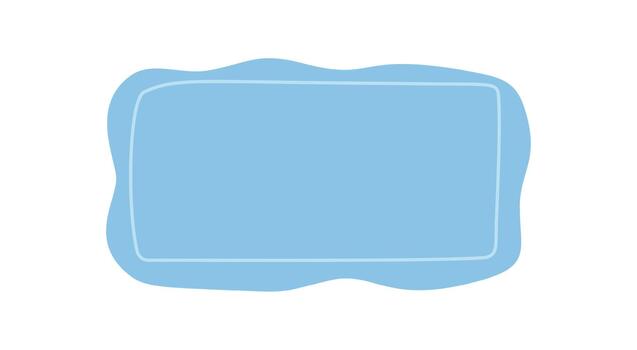 fluido mano dibujado ondulado rectángulo bandera crea un orgánico forma con suave ola describir. líquido gota formar soportes como resumen antecedentes para texto o creativo modelo en un moderno estilo. vector