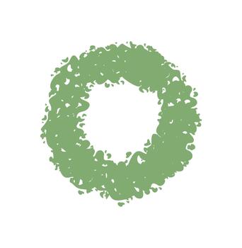 Chalk checkbox symbol in green with bold mark style. Circular icon badge element for modern check box or label. Graphic tick as a classic checkbox symbol, isolated hand drawn look. vector