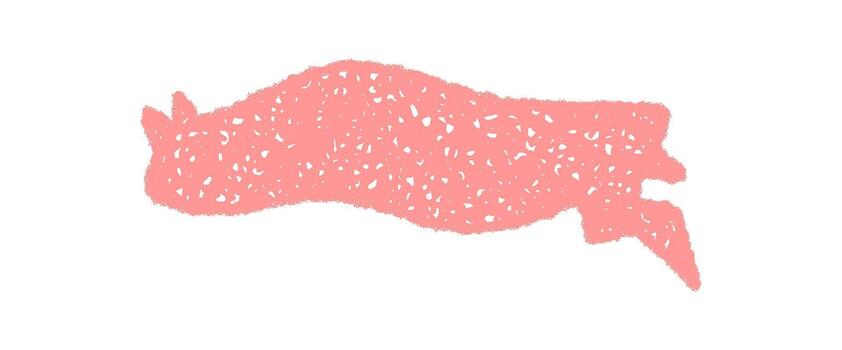 Crayon squiggle speech balloon sketch forms an organic message bubble. Chat or comment box as playful balloon with sketch and rectangle shape. Modern graphic for creative messages in pink crayon vector