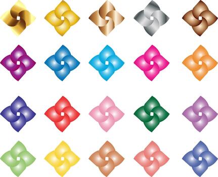 Set of simple abstract shapes . geometric symbols and signs . vector