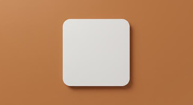 Blank Rounded Square Shape Mockup Template Background Empty Space Surface photo