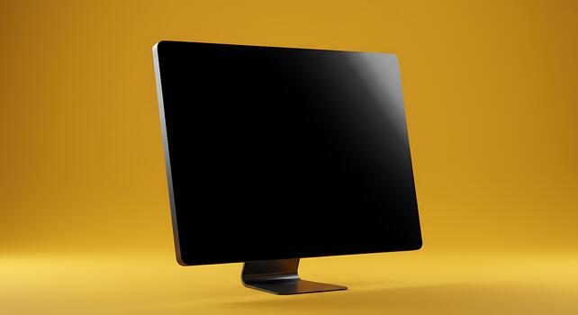 Modern Computer Display Mockup Blank Screen Device Monitor Template photo