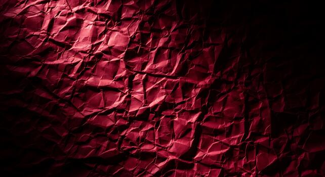 Red Wrinkled Paper Texture Backdrop Background Abstract Surface Design photo