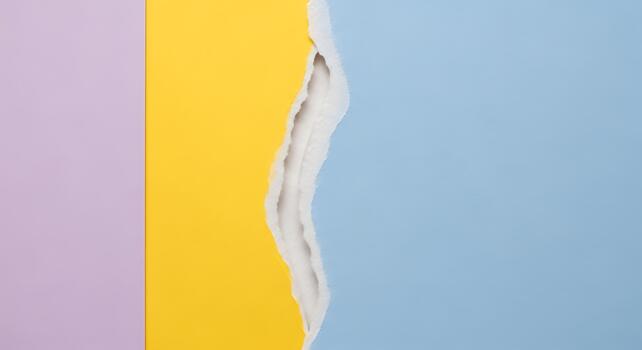 Torn Paper Background Texture Colorful Ripped Sheet Abstract Design Surface photo