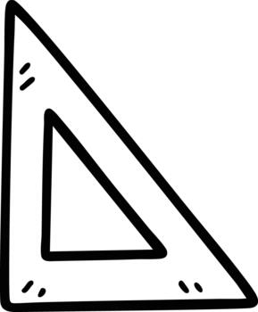 Square Triangle Ruler Icon vector