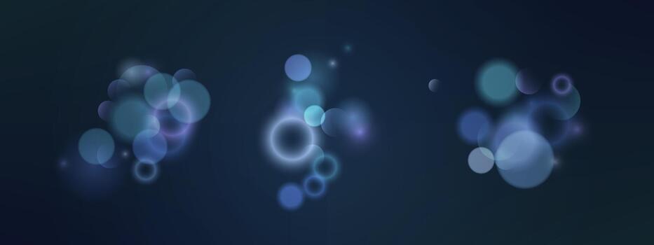 Abstract bokeh bubble pattern. soft blur circles in blue and purple gradient with glow effect, symbolizing dreamy unicorn fantasy, pastel light sparkle, and iridescent backdrop. vector