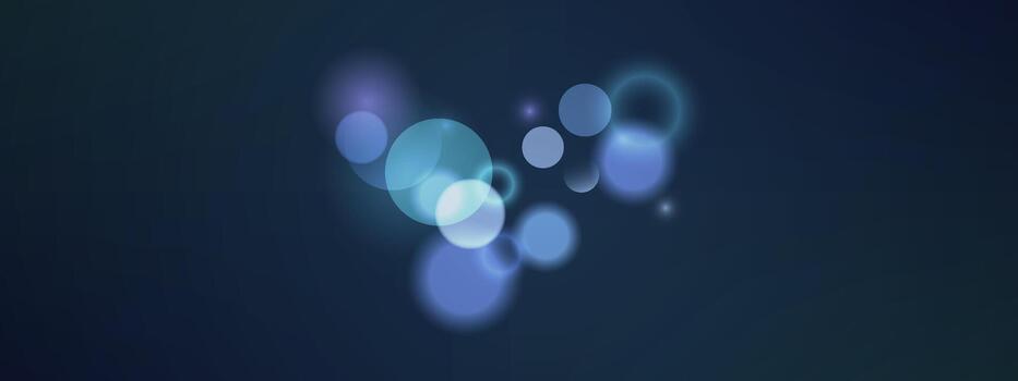 Abstract bokeh light background. blurred blue and purple circles with soft glow and sparkle effect, symbolizing dreamy night sky, magic fantasy atmosphere, and pastel gradient design. vector