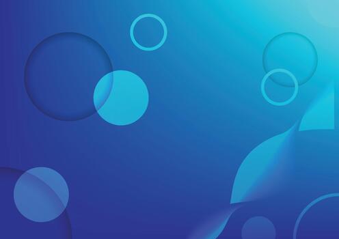 Abstract Blue Background with Circles and Gradient for Design vector