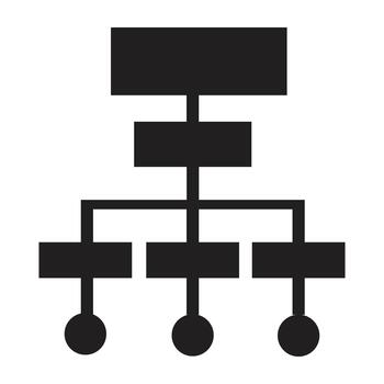 Organization Chart Hierarchy Structure Icon vector