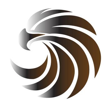 Abstract Eagle Head Design with Gradient Effect vector