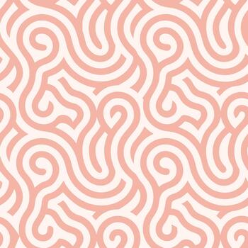Seamless Swirl Pattern Peach and Cream abstract background vector