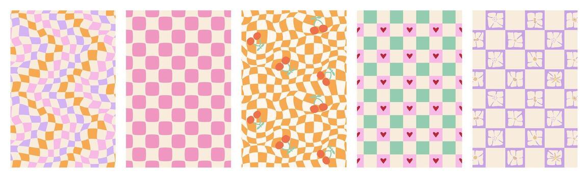 Vibrant colored patterns for design inspiration vector