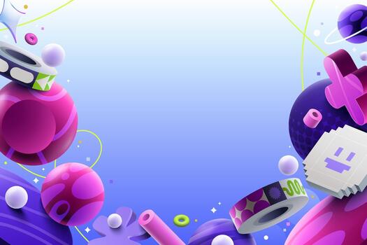 Colorful abstract design with shapes vector