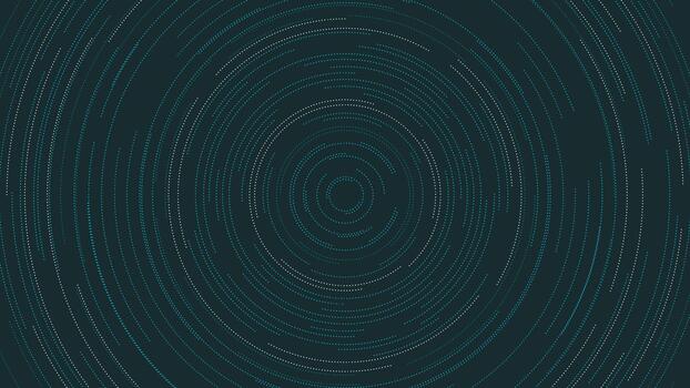 Technological background with moving light particles in circle vector