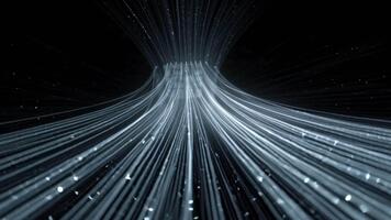 dinamico leggero sentieri illustrare alta velocità dati flusso e digitale connettività, un astratto visualizzazione di Rete infrastruttura e il sconfinato percorsi di moderno tecnologia video