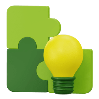 3d Problem lösen Konzept mit Puzzle und die Glühbirne png