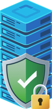 beveiligen gegevens server bescherming met schild en slot icoon png