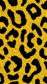 Bold leopard print pattern featuring vibrant yellow and black spots for design projects photo