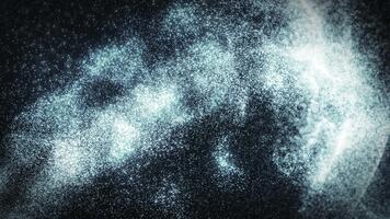uma vibrante abstrato fundo com poeira partículas e luz pontos criando uma lindo bokeh efeito. uma lindo nebulosa. desatado looping video