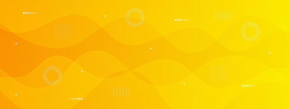 brillante amarillo resumen antecedentes con suave ondulado curvas y degradado modelo vector