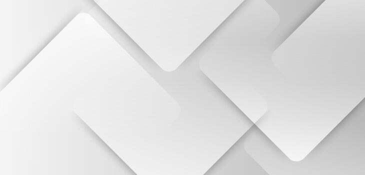 White abstract background with geometric layered rectangle shapes. vector