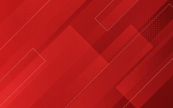 Deep red abstract background with geometric layers and structured rectangles. vector