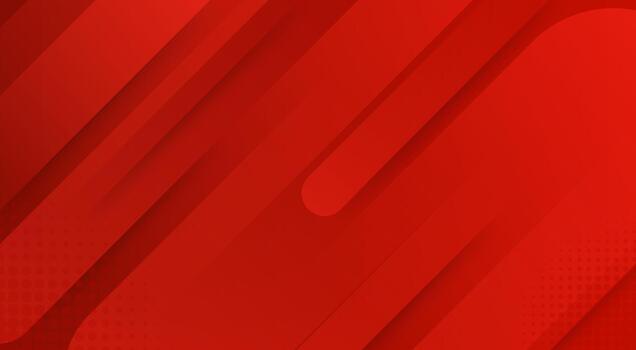 Bold red abstract background with layered geometric diagonal stripes. vector