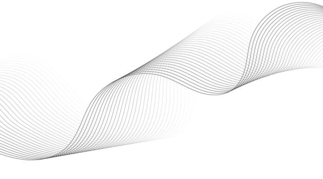 Minimal white abstract background with soft wavy lines. vector