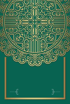 Intricate cross design with patterns vector