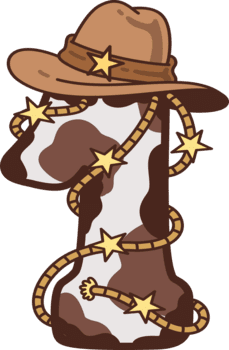 vaqueiro número 1 decoração ilustração png