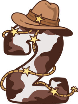 vaqueiro número 2 decoração ilustração png