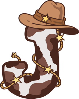 vaqueiro maiúscula alfabeto j decoração ilustração png